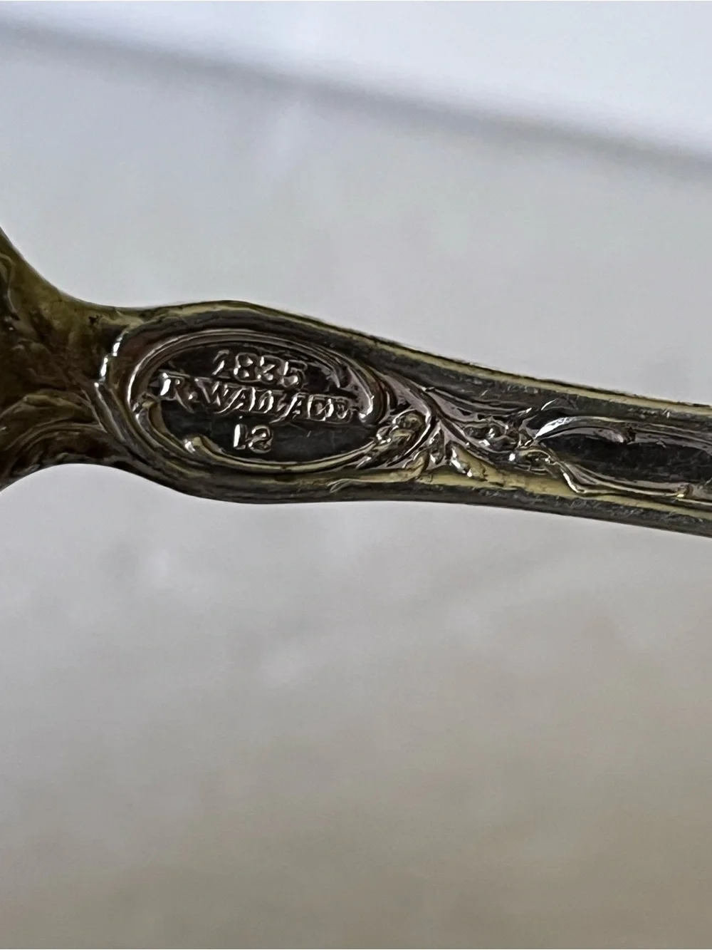Antique R. Wallace Silverplate Floral Pattern Dinner Fork Pat: June 6 1903 Mono